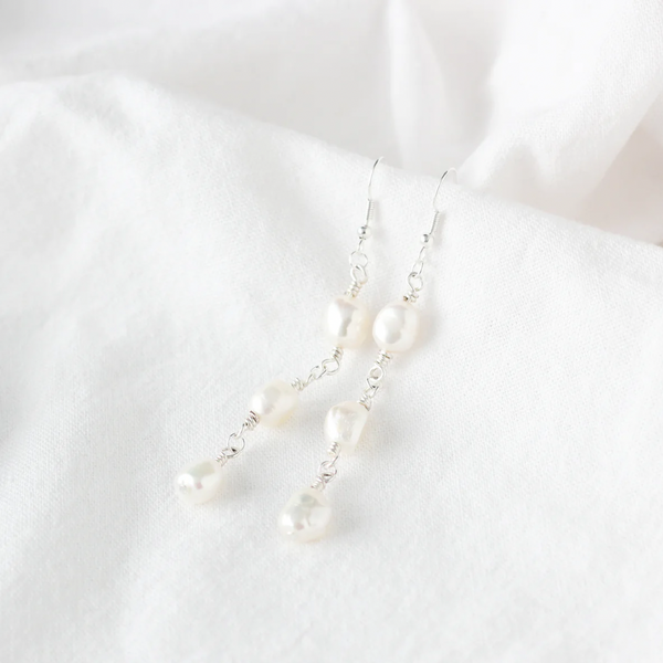 Freshwater Pearl Link Earrings