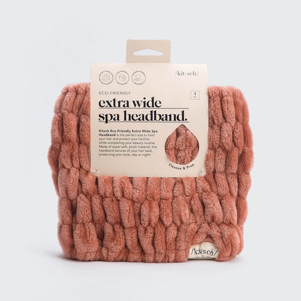 Recycled Fabric Extra Wide Spa Headband - Dusty Rose