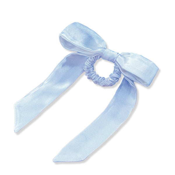 Mulberry Silk Skinny Bow Scrunchie