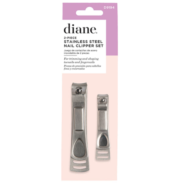 2 Piece Stainless Steel Nail Clipper Set
