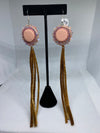 Beaded Rounds with Fringe (Moosehide Fringe)
