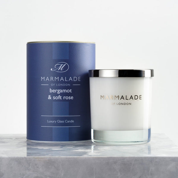 Bergamot Rose Glass Candle