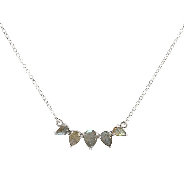 Leah Alexandra Sunny Labradorite/Silver Necklace