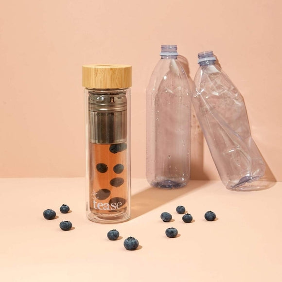 Tease Tea 3 in 1 Sustainable Glass and Bamboo Tea Tumbler
