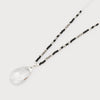 Caracol | Drop glass pendant on chain with glass beads