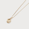 Caracol | Double rings & Mini pearls pendant on adjustable chain