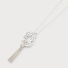 Hammered Pendant Necklace With Tassel