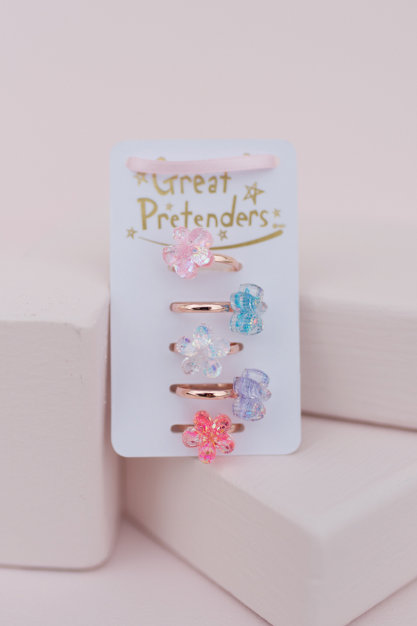 Shimmer Flower Rings