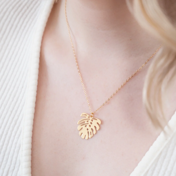 Monstera Leaf Necklace