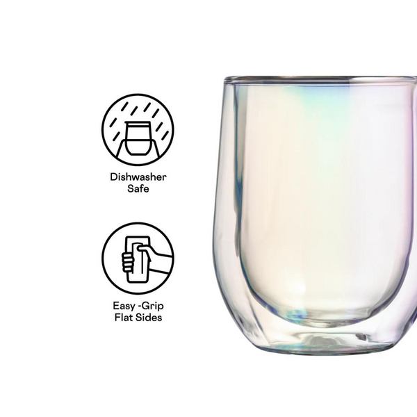 Glass Prism Stemless Double Pack
