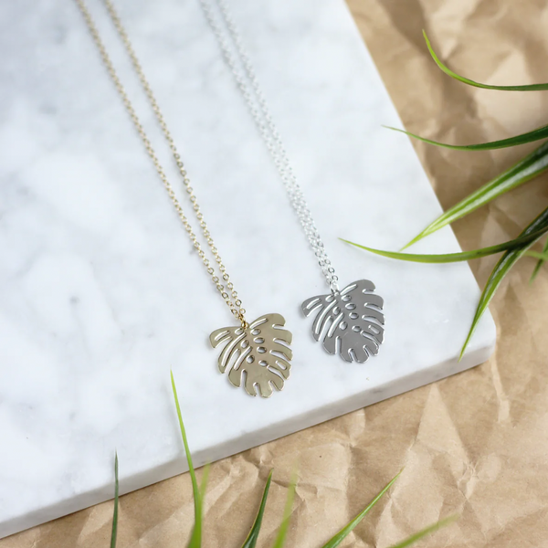 Monstera Leaf Necklace