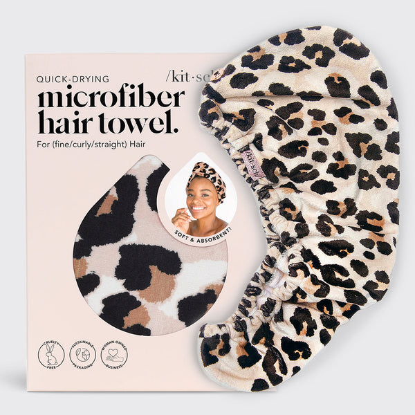 Microfiber Hair Towel - Leopard