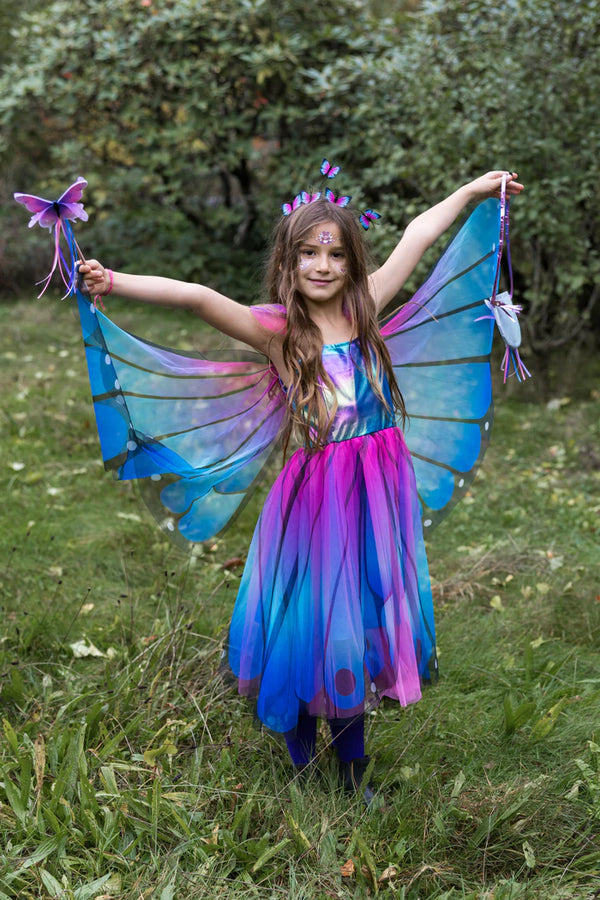 Butterfly Twirl Dress & Wings Blue/Purple