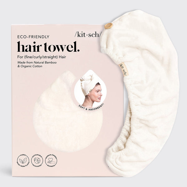 Eco-Friendly Hair Towel- Ivory