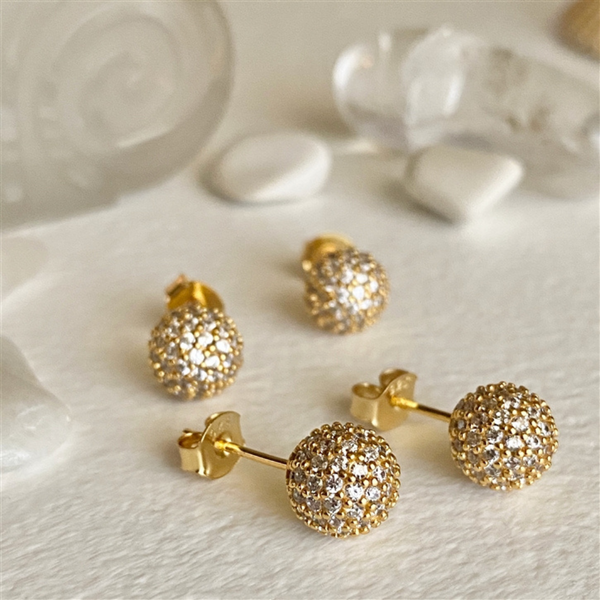 Novasphere Crystal Encrusted Ball Stud Earrings