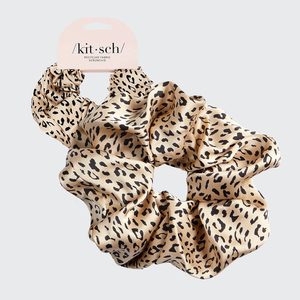 Recycled Fabric Brunch Scrunchie - Leopard