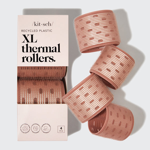 KITSCH Xl Thermal Rollers 4Pc Set - Terracotta