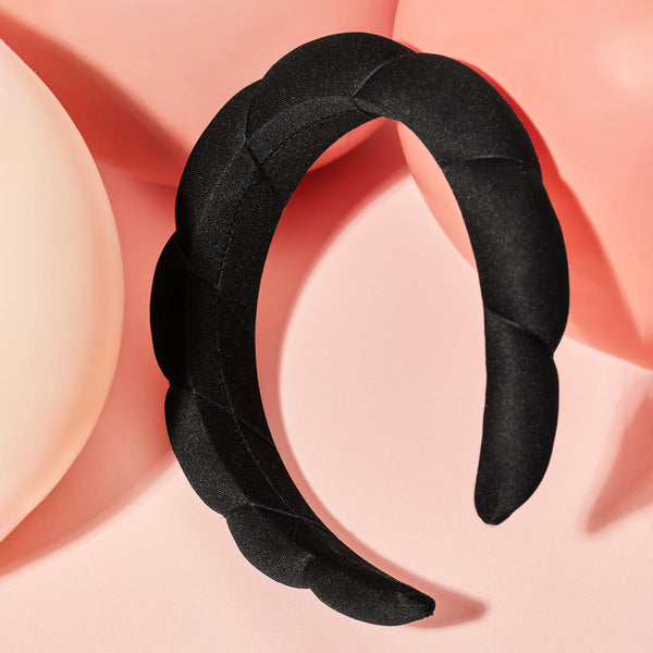 KITSCH | Recycled Fabric Cloud Headband 1pc - Black