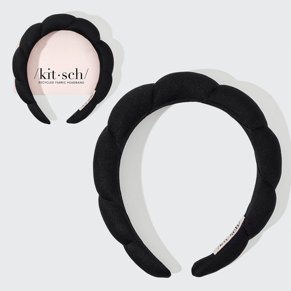 KITSCH | Recycled Fabric Cloud Headband 1pc - Black