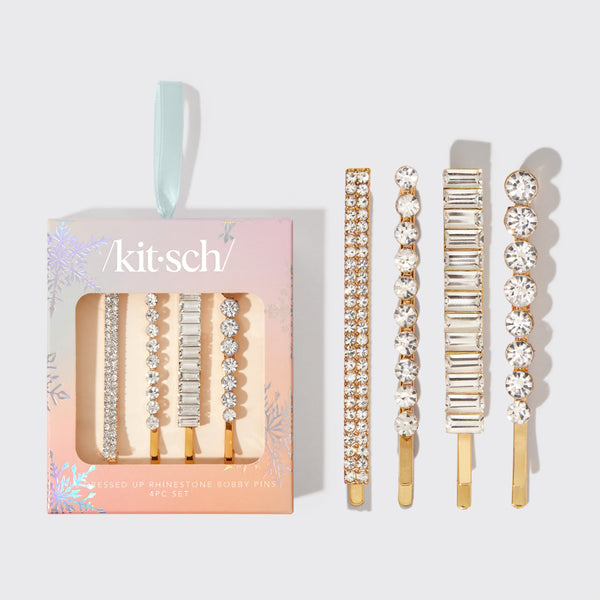 KITSCH | All Dressed up Rhinestone Bobby Pins 4pc Set