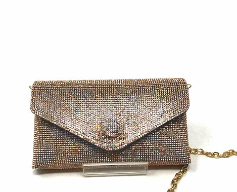 Rose Gold Crystal Handbag