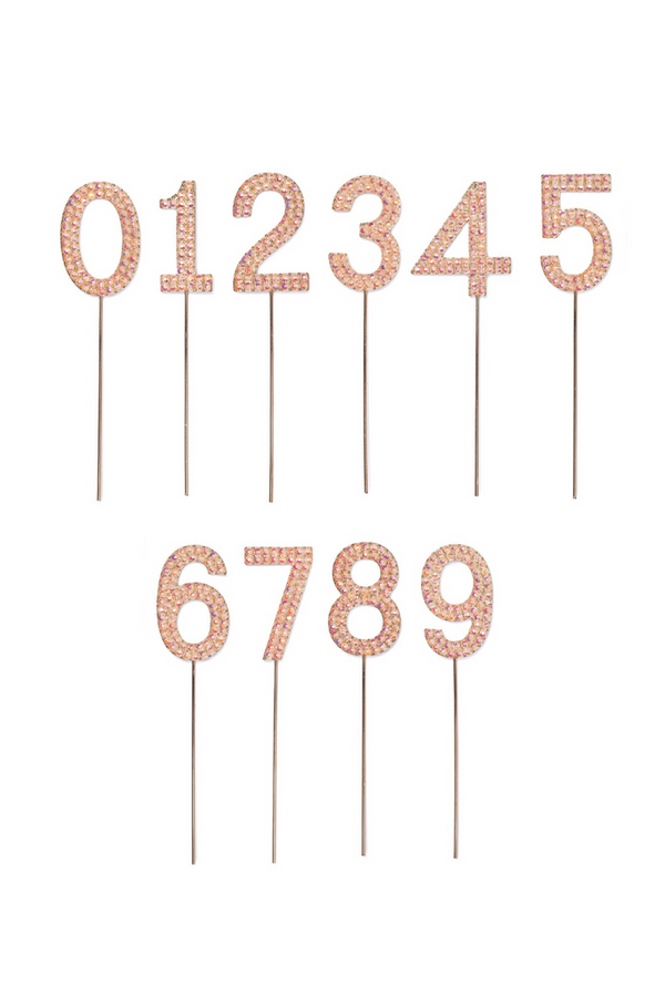 Rhinestone Numbers 0 - 9 (10 pcs)