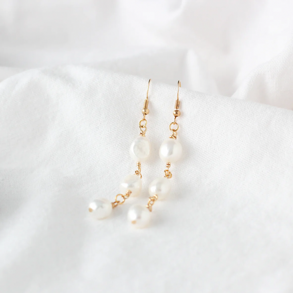 Freshwater Pearl Link Earrings
