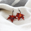 Red Maple Leaf Earrings