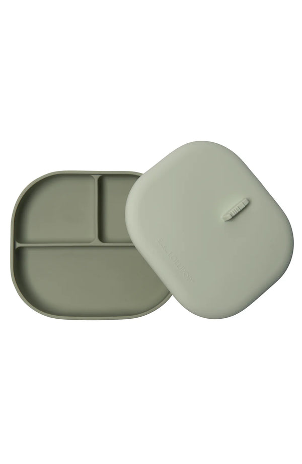 Loulou Lollipop Silicone Divided Plate with Lid