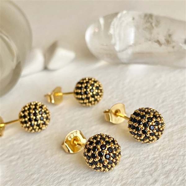 Novasphere Crystal Encrusted Ball Stud Earrings