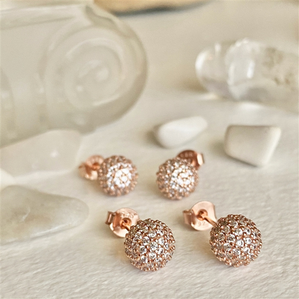 Novasphere Crystal Encrusted Ball Stud Earrings