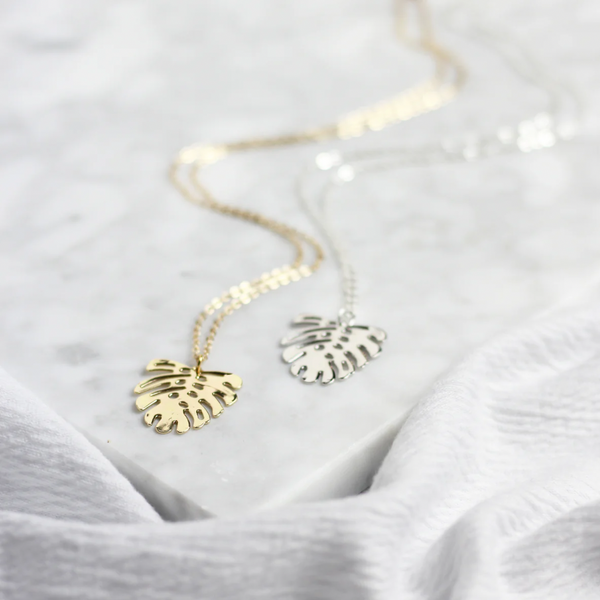 Monstera Leaf Necklace