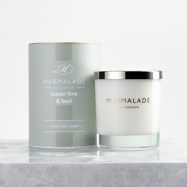 Marmalade of London | Tuscan Lime & Basil Glass Candle