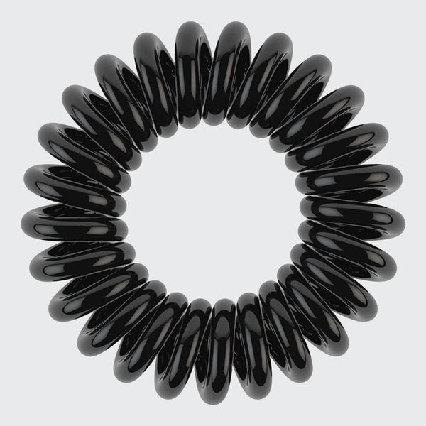 Black Spiral Hair Ties 8pc