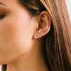 Halo Stud Earrings -Gold