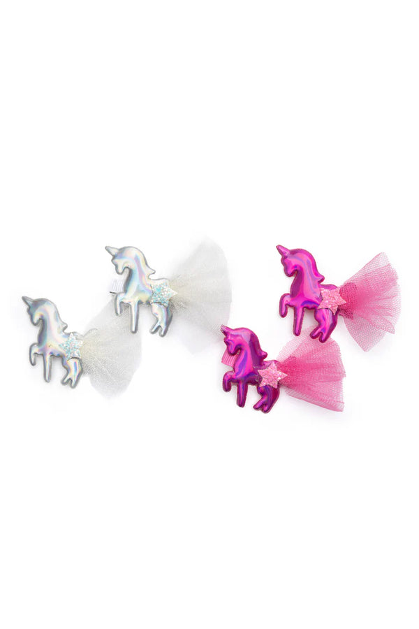 Iridescent Unicorn Hairclips