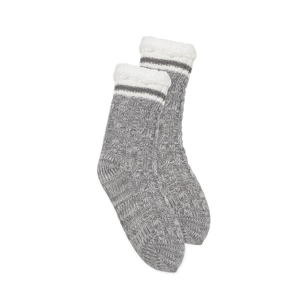 Super Plush Cable Stripe Lounge Socks