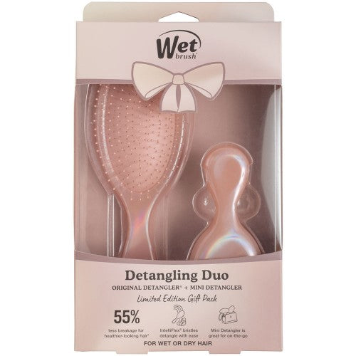 Wet Brush Iridescence Detangler Duo - Bronze