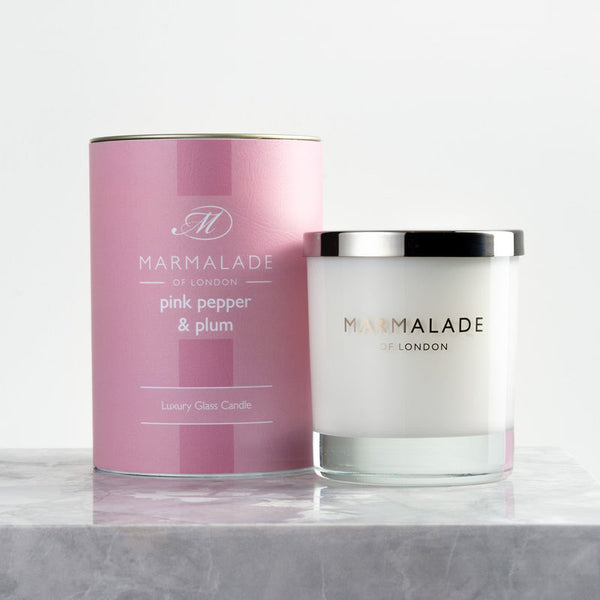 Marmalade of London | Pink Pepper & Plum Glass Candle