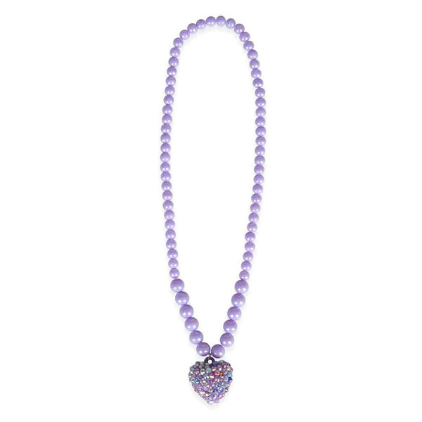 Purple Rocking Heart Necklace