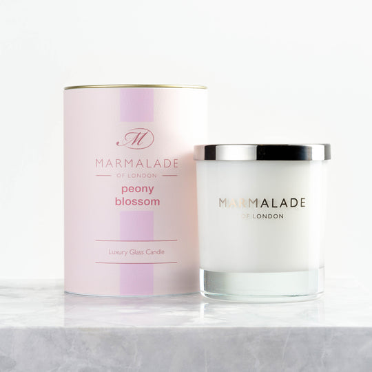 Marmalade of London | Peony Blossom Large Glass Candle