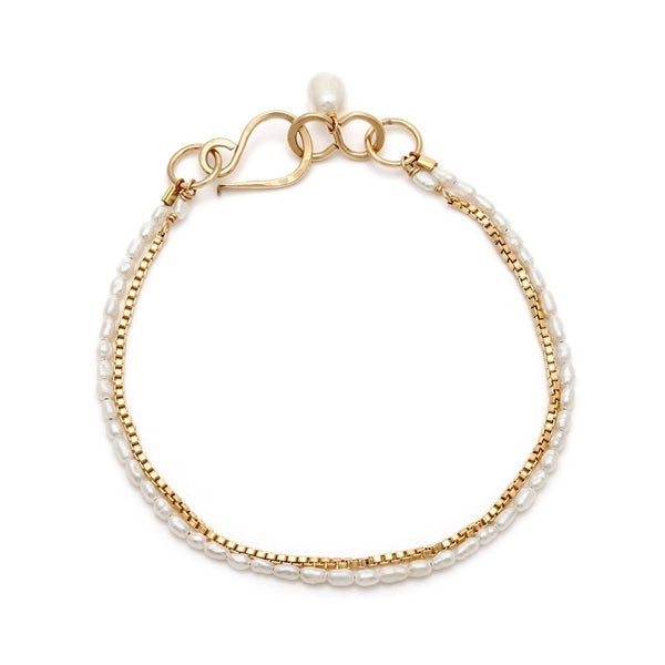 Liberty Pearl/Gold Bracelet