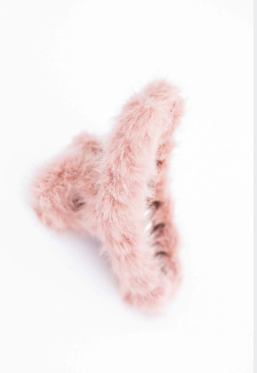 Philocaly faux fur claw -blush